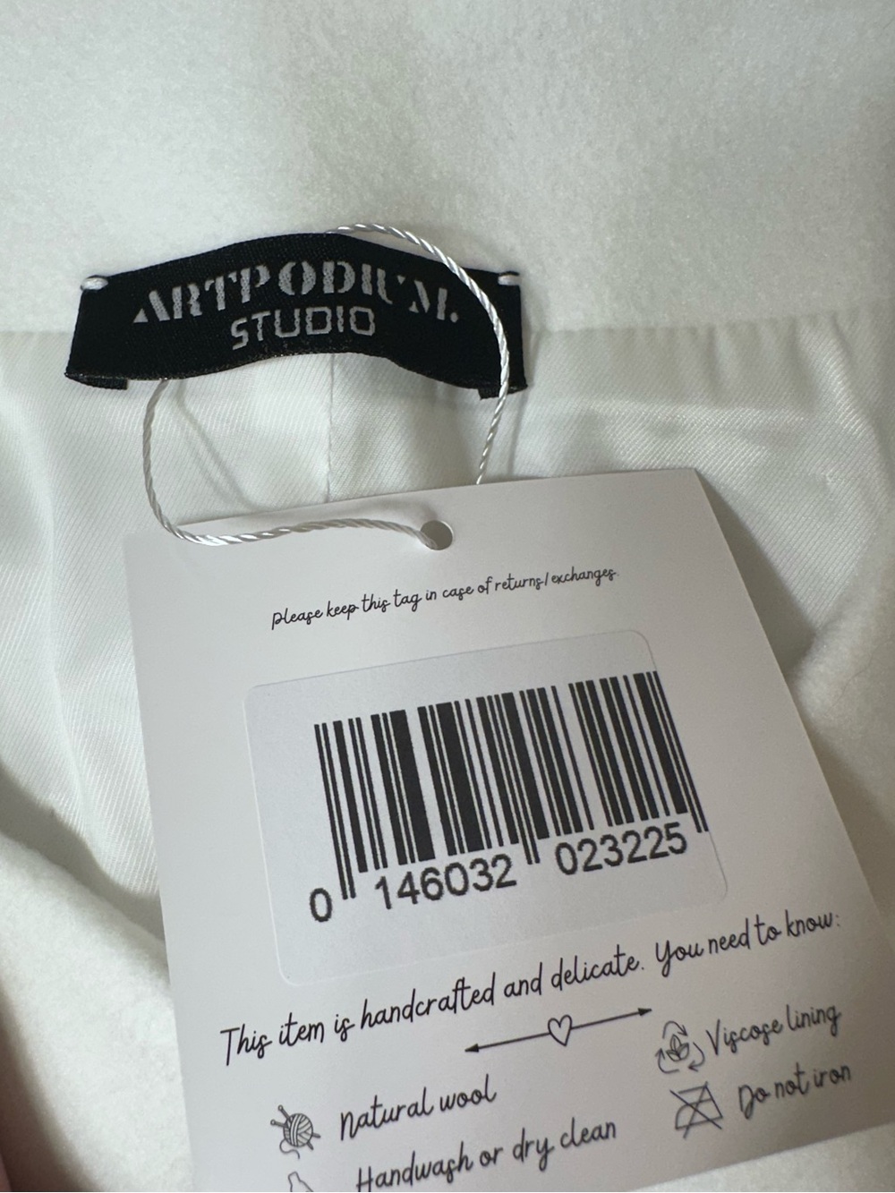 Artpodium Bridal Jacket Classic Style Pearl Buttons Cashmere Wool Size 6 - Picture 7 of 8